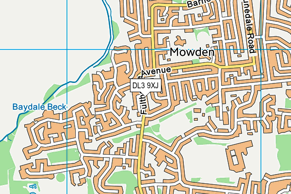 DL3 9XJ map - OS VectorMap District (Ordnance Survey) DL3 9XJ map - OS VectorMap District (Ordnance Survey)