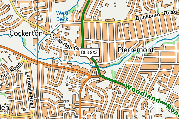 DL3 9XZ map - OS VectorMap District (Ordnance Survey) DL3 9XZ map - OS VectorMap District (Ordnance Survey)