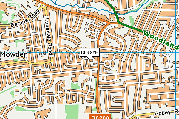 DL3 9YE map - OS VectorMap District (Ordnance Survey) DL3 9YE map - OS VectorMap District (Ordnance Survey)
