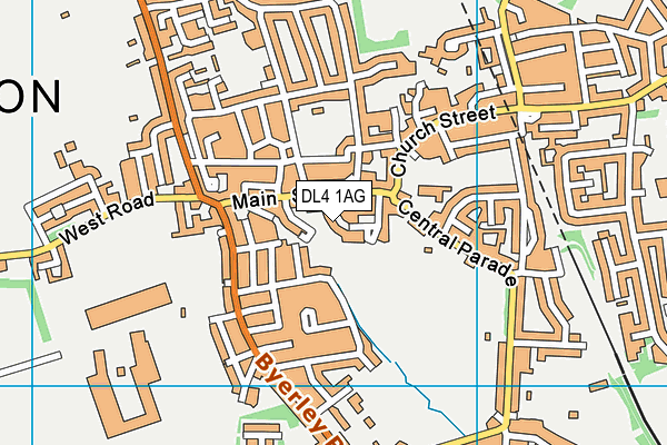 DL4 1AG map - OS VectorMap District (Ordnance Survey) DL4 1AG map - OS VectorMap District (Ordnance Survey)