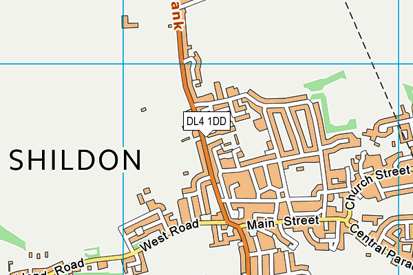 DL4 1DD map - OS VectorMap District (Ordnance Survey) DL4 1DD map - OS VectorMap District (Ordnance Survey)