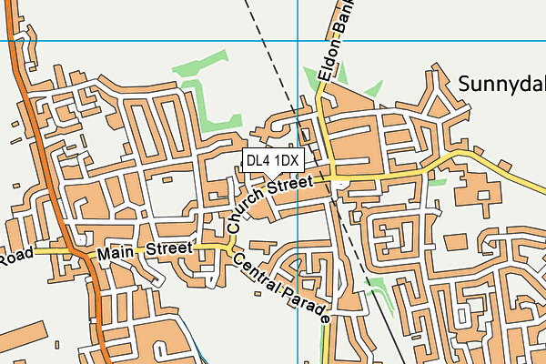 DL4 1DX map - OS VectorMap District (Ordnance Survey) DL4 1DX map - OS VectorMap District (Ordnance Survey)