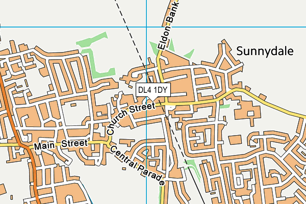 DL4 1DY map - OS VectorMap District (Ordnance Survey) DL4 1DY map - OS VectorMap District (Ordnance Survey)