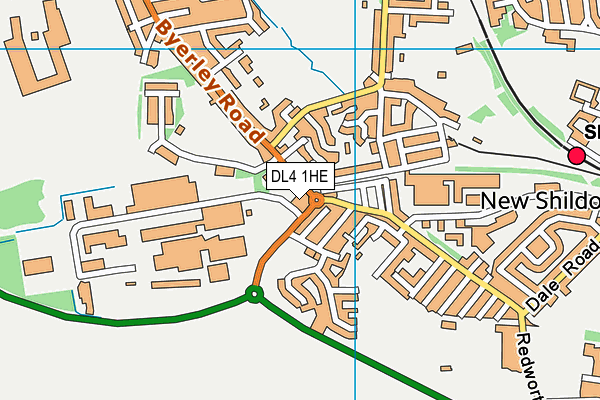 DL4 1HE map - OS VectorMap District (Ordnance Survey) DL4 1HE map - OS VectorMap District (Ordnance Survey)