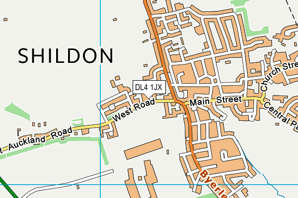 DL4 1JX map - OS VectorMap District (Ordnance Survey) DL4 1JX map - OS VectorMap District (Ordnance Survey)