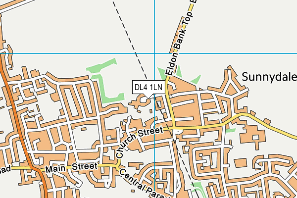 DL4 1LN map - OS VectorMap District (Ordnance Survey) DL4 1LN map - OS VectorMap District (Ordnance Survey)