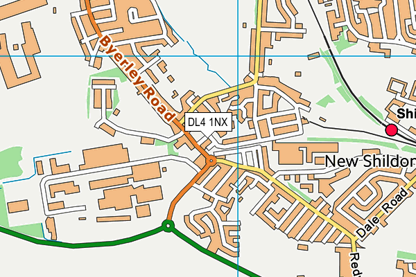 DL4 1NX map - OS VectorMap District (Ordnance Survey) DL4 1NX map - OS VectorMap District (Ordnance Survey)