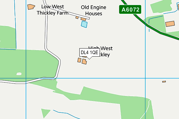 DL4 1QE map - OS VectorMap District (Ordnance Survey) DL4 1QE map - OS VectorMap District (Ordnance Survey)