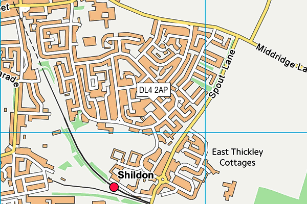 DL4 2AP map - OS VectorMap District (Ordnance Survey) DL4 2AP map - OS VectorMap District (Ordnance Survey)