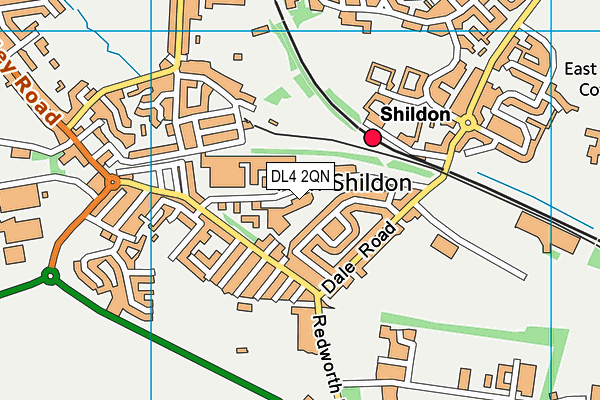 DL4 2QN map - OS VectorMap District (Ordnance Survey) DL4 2QN map - OS VectorMap District (Ordnance Survey)