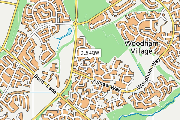 DL5 4QW map - OS VectorMap District (Ordnance Survey) DL5 4QW map - OS VectorMap District (Ordnance Survey)
