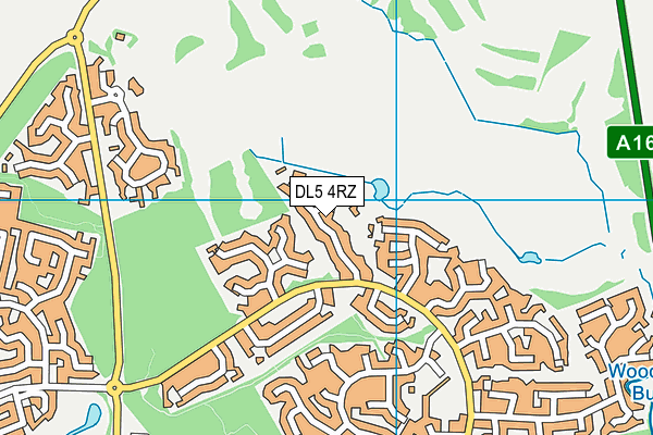 DL5 4RZ map - OS VectorMap District (Ordnance Survey)
