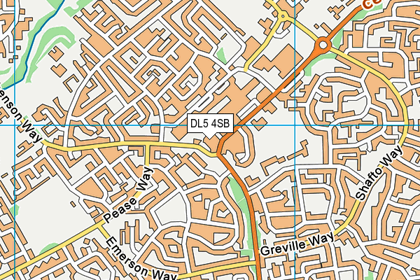 DL5 4SB map - OS VectorMap District (Ordnance Survey) DL5 4SB map - OS VectorMap District (Ordnance Survey)