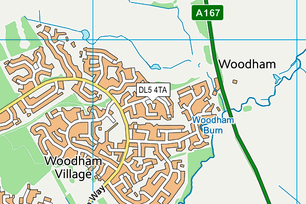 DL5 4TA map - OS VectorMap District (Ordnance Survey) DL5 4TA map - OS VectorMap District (Ordnance Survey)