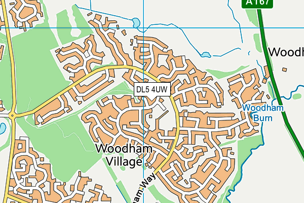 DL5 4UW map - OS VectorMap District (Ordnance Survey) DL5 4UW map - OS VectorMap District (Ordnance Survey)