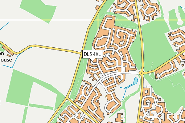 DL5 4XL map - OS VectorMap District (Ordnance Survey) DL5 4XL map - OS VectorMap District (Ordnance Survey)