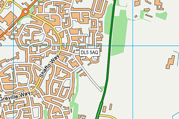 DL5 5AQ map - OS VectorMap District (Ordnance Survey) DL5 5AQ map - OS VectorMap District (Ordnance Survey)