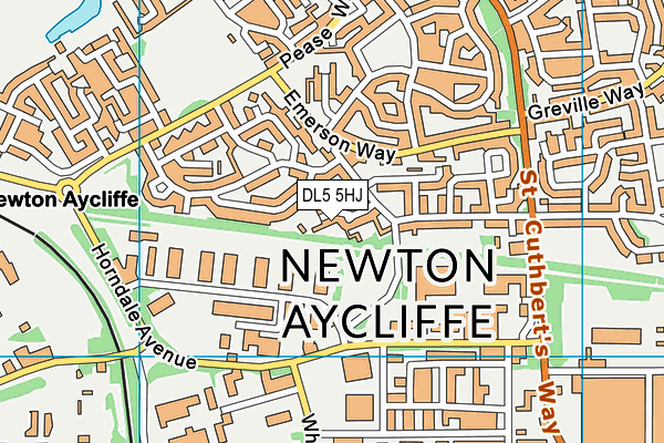 DL5 5HJ map - OS VectorMap District (Ordnance Survey)
