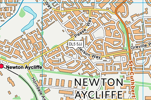 DL5 5JJ map - OS VectorMap District (Ordnance Survey) DL5 5JJ map - OS VectorMap District (Ordnance Survey)