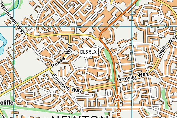 DL5 5LX map - OS VectorMap District (Ordnance Survey) DL5 5LX map - OS VectorMap District (Ordnance Survey)