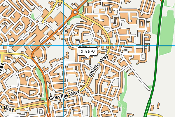 DL5 5PZ map - OS VectorMap District (Ordnance Survey) DL5 5PZ map - OS VectorMap District (Ordnance Survey)