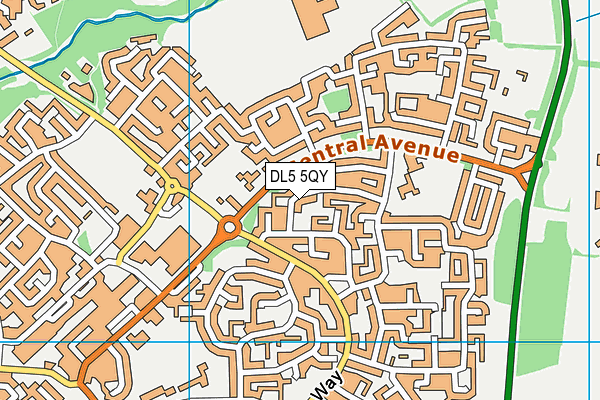 DL5 5QY map - OS VectorMap District (Ordnance Survey) DL5 5QY map - OS VectorMap District (Ordnance Survey)