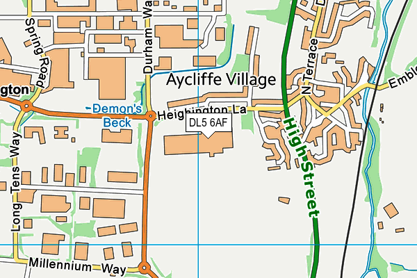 DL5 6AF map - OS VectorMap District (Ordnance Survey) DL5 6AF map - OS VectorMap District (Ordnance Survey)