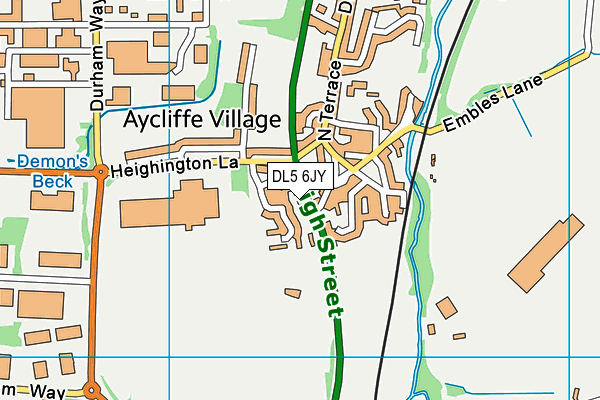 DL5 6JY map - OS VectorMap District (Ordnance Survey) DL5 6JY map - OS VectorMap District (Ordnance Survey)