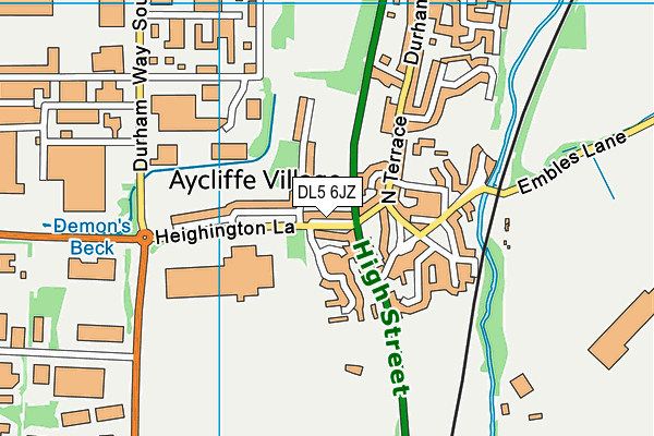 DL5 6JZ map - OS VectorMap District (Ordnance Survey) DL5 6JZ map - OS VectorMap District (Ordnance Survey)