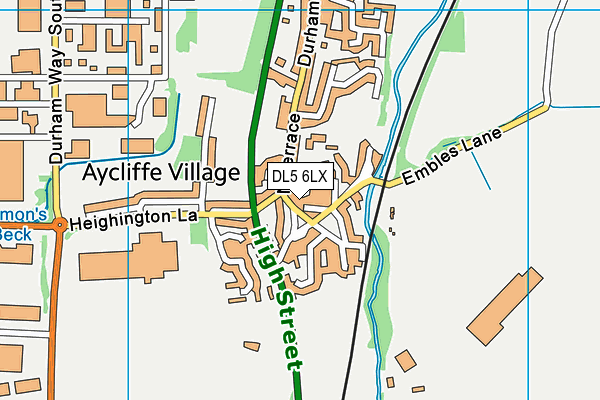 DL5 6LX map - OS VectorMap District (Ordnance Survey) DL5 6LX map - OS VectorMap District (Ordnance Survey)