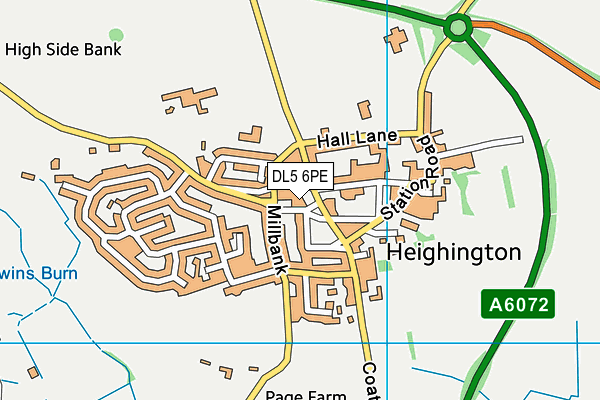 DL5 6PE map - OS VectorMap District (Ordnance Survey) DL5 6PE map - OS VectorMap District (Ordnance Survey)