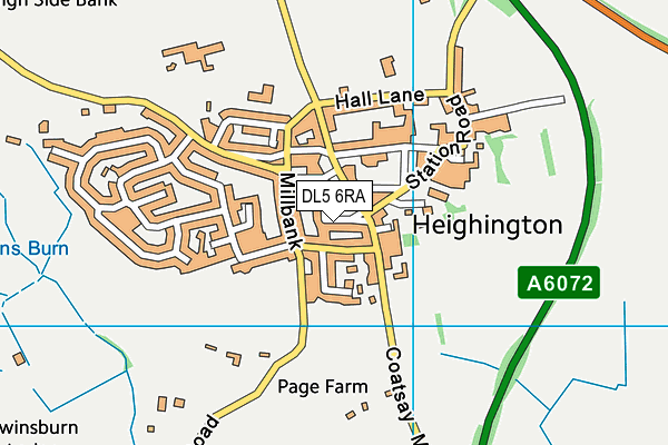 DL5 6RA map - OS VectorMap District (Ordnance Survey) DL5 6RA map - OS VectorMap District (Ordnance Survey)
