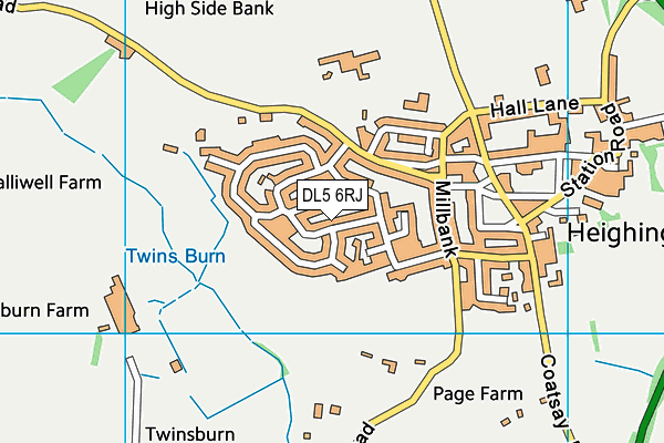 DL5 6RJ map - OS VectorMap District (Ordnance Survey) DL5 6RJ map - OS VectorMap District (Ordnance Survey)