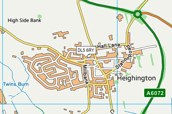 DL5 6RY map - OS VectorMap District (Ordnance Survey) DL5 6RY map - OS VectorMap District (Ordnance Survey)