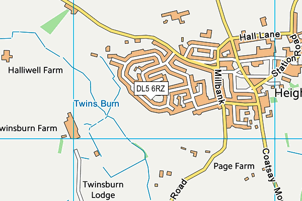 DL5 6RZ map - OS VectorMap District (Ordnance Survey) DL5 6RZ map - OS VectorMap District (Ordnance Survey)