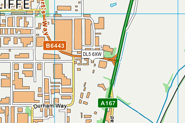 DL5 6XW map - OS VectorMap District (Ordnance Survey) DL5 6XW map - OS VectorMap District (Ordnance Survey)