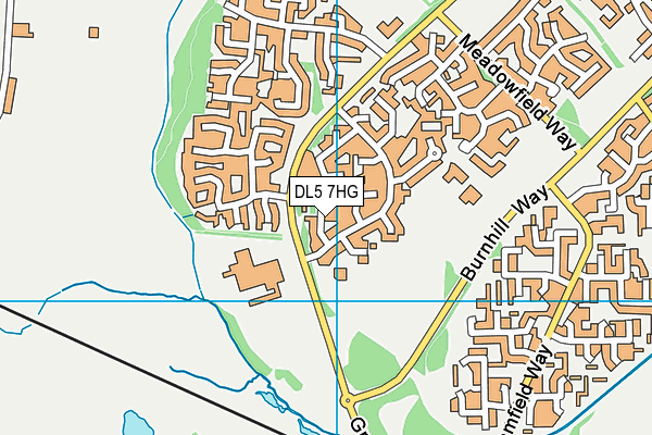 DL5 7HG map - OS VectorMap District (Ordnance Survey) DL5 7HG map - OS VectorMap District (Ordnance Survey)