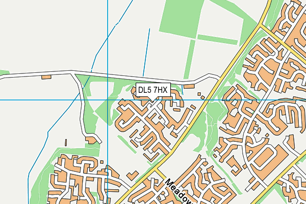 DL5 7HX map - OS VectorMap District (Ordnance Survey) DL5 7HX map - OS VectorMap District (Ordnance Survey)