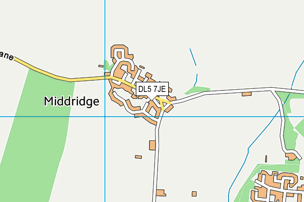 DL5 7JE map - OS VectorMap District (Ordnance Survey) DL5 7JE map - OS VectorMap District (Ordnance Survey)