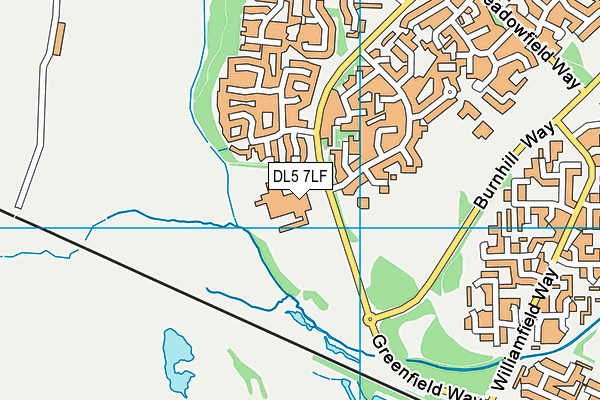 DL5 7LF map - OS VectorMap District (Ordnance Survey) DL5 7LF map - OS VectorMap District (Ordnance Survey)
