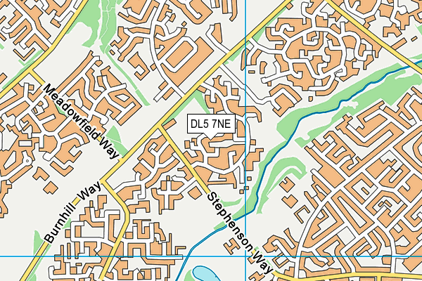 DL5 7NE map - OS VectorMap District (Ordnance Survey) DL5 7NE map - OS VectorMap District (Ordnance Survey)