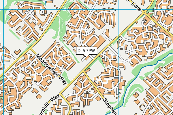 DL5 7PW map - OS VectorMap District (Ordnance Survey) DL5 7PW map - OS VectorMap District (Ordnance Survey)