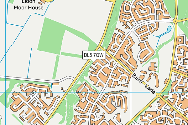 DL5 7QW map - OS VectorMap District (Ordnance Survey) DL5 7QW map - OS VectorMap District (Ordnance Survey)