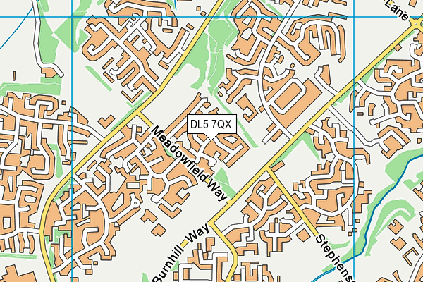 DL5 7QX map - OS VectorMap District (Ordnance Survey) DL5 7QX map - OS VectorMap District (Ordnance Survey)