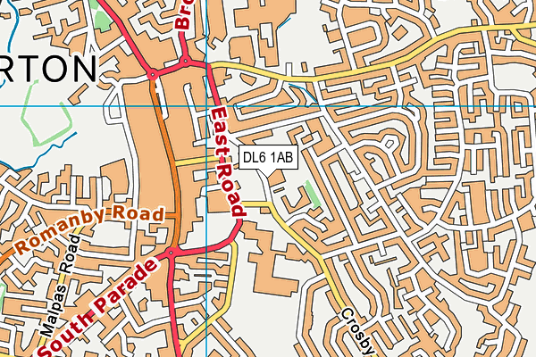 DL6 1AB map - OS VectorMap District (Ordnance Survey) DL6 1AB map - OS VectorMap District (Ordnance Survey)