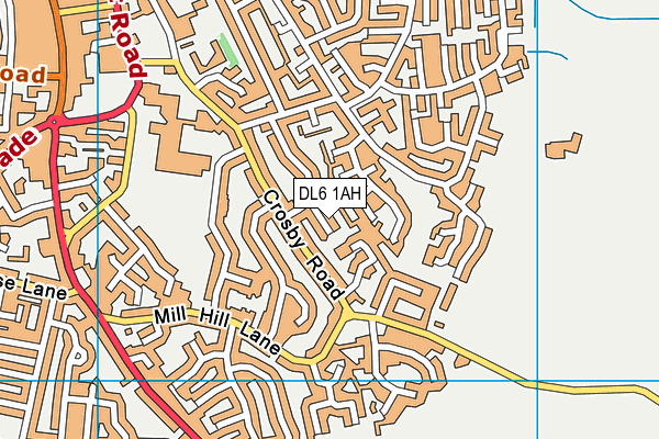 DL6 1AH map - OS VectorMap District (Ordnance Survey) DL6 1AH map - OS VectorMap District (Ordnance Survey)