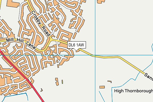 DL6 1AW map - OS VectorMap District (Ordnance Survey) DL6 1AW map - OS VectorMap District (Ordnance Survey)