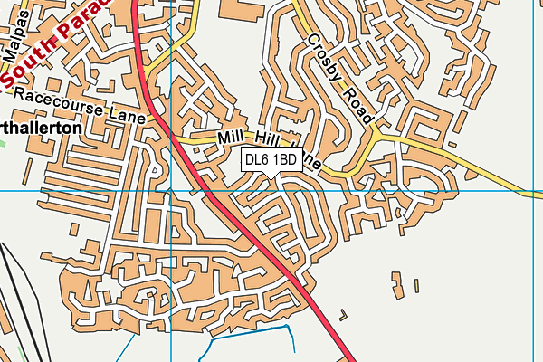 DL6 1BD map - OS VectorMap District (Ordnance Survey) DL6 1BD map - OS VectorMap District (Ordnance Survey)