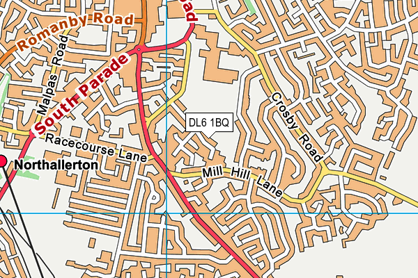 DL6 1BQ map - OS VectorMap District (Ordnance Survey) DL6 1BQ map - OS VectorMap District (Ordnance Survey)