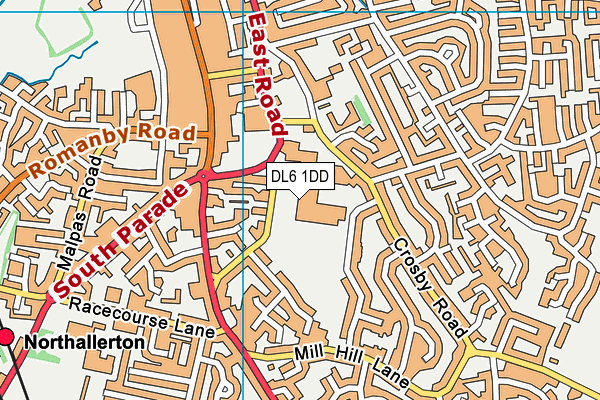DL6 1DD map - OS VectorMap District (Ordnance Survey) DL6 1DD map - OS VectorMap District (Ordnance Survey)